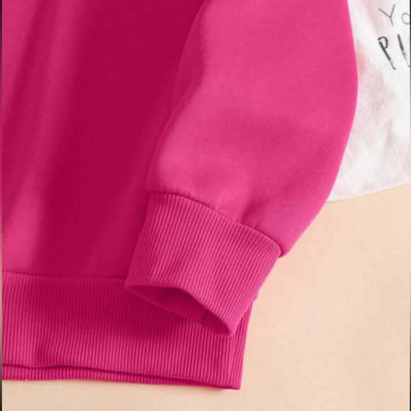 Hearts design fleece lined sweatshirt - Picture 4 of 9